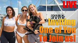 Inviting a patron to sail with us!  Live