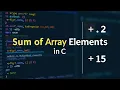Write a C program to find the Sum of Array Elements Exercise 3