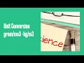 Unit conversion -