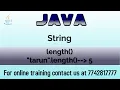 how to find length of string in java in hindi length in java