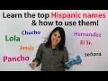 Learn Spanish language and culture Hispanic first names last names and nicknames