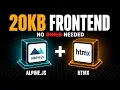 Alpine js HTMX A Whole Frontend in 20KB No Build