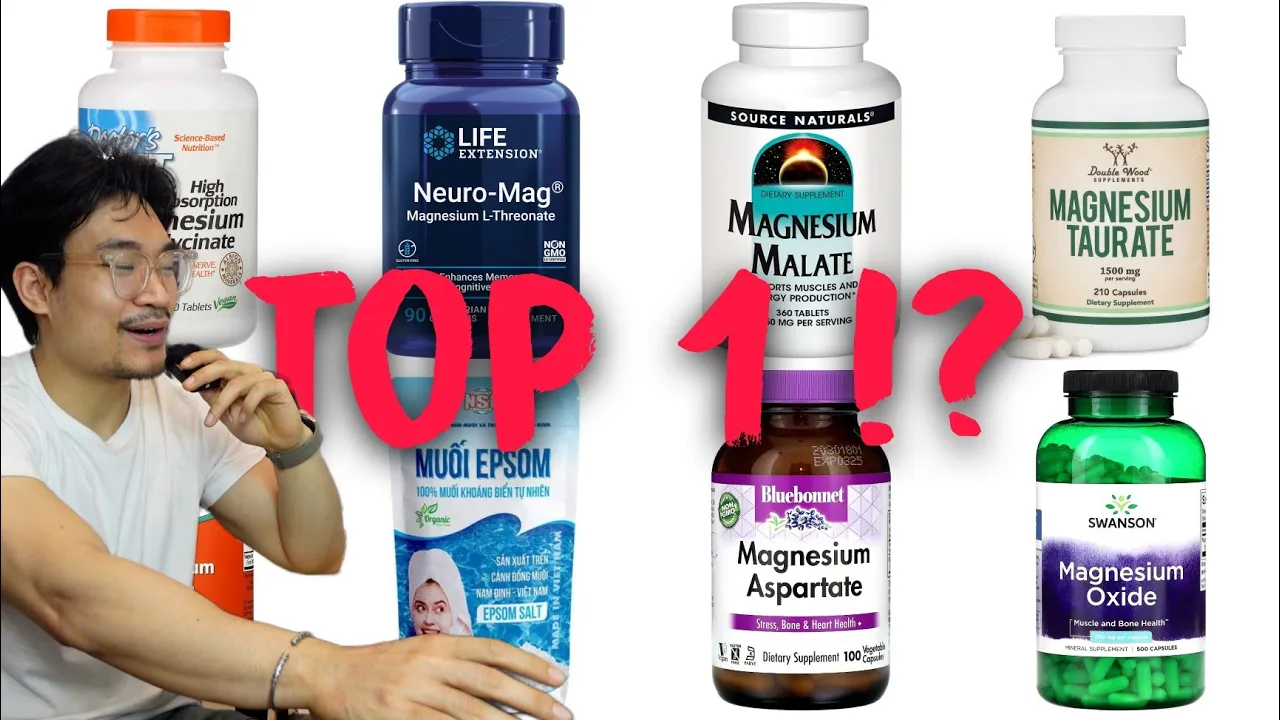 Outline Video Các loại bổ sung MAGIE cùng Mục Đích Sử Dụng | Magnesium Bisglycinate vs Magnesium Oxide | Smallgym