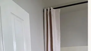 We Made the Bathroom Look Taller by Using the Extra Long Linen Boho Shower Curtains