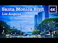 Rainy Day Drive on Santa Monica Blvd 4K Los Angeles 2026 Relaxing POV