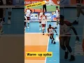 Warm up spike Wilfredo Leon