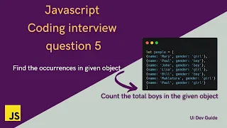 Find the occurrence in given object in JavaScript JavaScript interview coding questions
