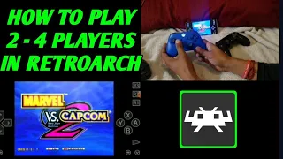 How to Play 2 - 4 Players in RETROARCH EMULATOR multiplayer