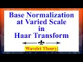 Haar Wavelet Transform Base Normalization at Varied Scale Wavelet Theory Signal Processing