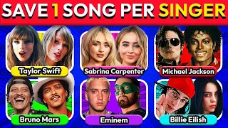 SAVE ONE SONG PER SINGERS AND BANDS 🎵 Music Quiz