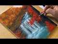 You Won t Believe How Easy This Autumn Waterfall Painting Is
