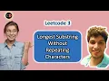 Leetcode 3 Longest Substring Without Repeating Characters Two Pointer Live coding session