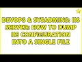 DevOps SysAdmins IIS server how to dump IIS configuration into a single file