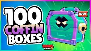 ABRI 100 CAIXAS CAIXÃO no BRAWL STARS, A MELHOR CAIXA DE TODOS OS TEMPOS!