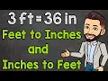 Download Lagu Convert Between Inches and Feet | Inches to Feet and Feet to Inches