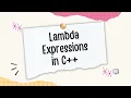 Lambda Expressions in C Complete Guide with Examples