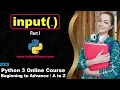input Function in Python input Part 1 Python 3 Online Course A to Z in Hindi
