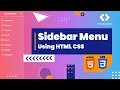 Sidebar Menu Using HTML CSS Side Navbar