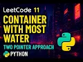 DSA LeetCode 11 - Container With Most Water Two Pointer Approach Python Hindi