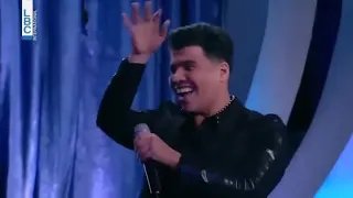 عمر كمال يغنى بنت الجيران فى أكبر برنامج لبنانى لهون وبس مع هشام حداد على شاشة LBC 