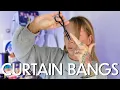 how to cut your own curtain bangs DIY