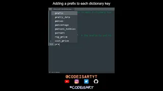 Adding a prefix to each dictionary key in Python Python Examples Python Coding Tutorial