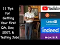 Getting your first QA SDET or Dev Job - Applying