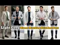 Light Grey Blazer Matching Shirt And Pant Light Grey Blazer Combination Grey Blazer Outfit Ideas