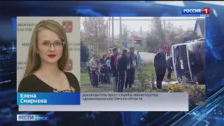 Восемь человек пострадали в результате лобового столкновения лекговушки с маршруткой в Омске