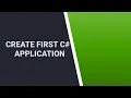101 Create first Hello World application with C and VSCode