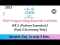 Python Essentials-2 Summary Test PE-2 CISCO