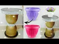 Glam Side Table from plastic pot Cardboard table glam side table