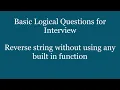 How to reverse a string in swift Reverse string in swift without using any built in functionality