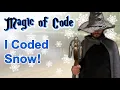 Particle snow over real image using HTML canvas and vanilla JavaScript Magic of Code