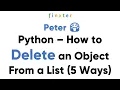 Python - How to Delete an Object From a List 5 Ways
