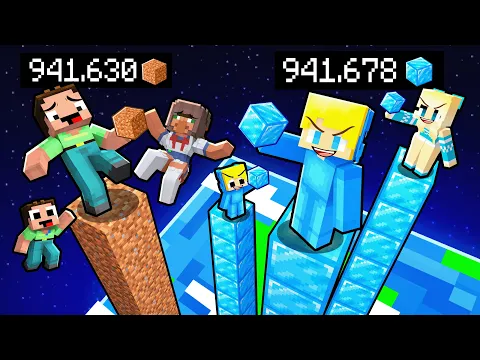 Video Thumbnail: Ukri und Billy: Arme vs. Reiche Familie Turm Battle in Minecraft!