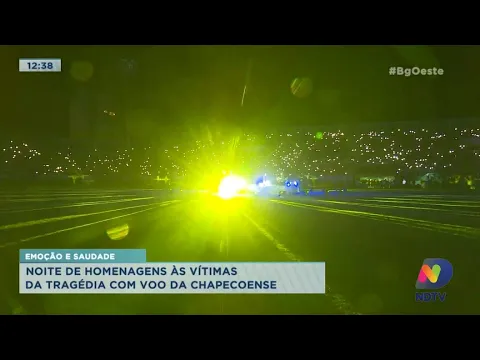 Esporte: noite de homenagens pelos 5 anos da tragédia com voo da Chapecoense lota a Arena Condá