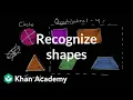 Recognizing shapes Geometry Early Math Khan Academy