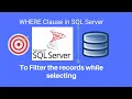 WHERE Clause in SQL Server - To Filter the records while selecting 2021