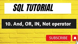 10 AND OR NOT Logical Operators in SQL