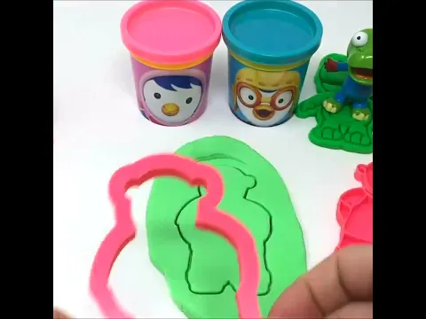Make Poby of Pororo the Little Penguin with play-doh molds and toys #shorts