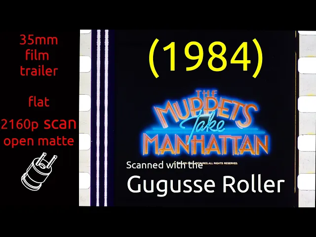 The Muppets Take Manhattan (1984) 35mm film trailer, flat open matte, 2160p
