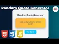 Create a Random Quote App JavaScript Mini Project Beginner-Friendly
