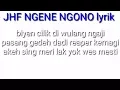 NGENE/NGONO Jogja Hip Hop Foundation lirik