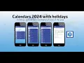 Calendars 2024 with holidays