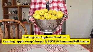 Putting Our Apples to Good Use | Canning, Apple Scrap Vinegar & Cinnamon Rolls