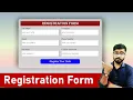 Responsive Registration Form in HTML CSS by Rahul Chaudhary