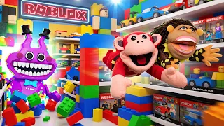 ¡ATRAPADOS en la JUGUETERÍA de la Señorita Happy! 🧸🚪 El Mono Sílabo y Nicola en Roblox