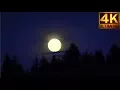 Full Moon rise 4K - Nordic midsummer in Finland