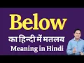 Below meaning in Hindi below explained below in Hindi